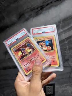 Pokemon Japanese Charizard-Holo Lot Vintage Basic CD Promo #6 2 Cards - Image 1