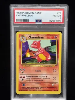 Charmeleon #24 Base Set 1999 Pokemon Game PSA 8 🔥 - Image 1