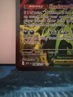 Pokemon ME Ascended Heroes Mega Gengar ex 284/217 Holo Full Art Pokemon Card - Image 5