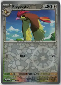 Pidgeotto #017/165 Common 151 Reverse Holo LP Pokemon TCG - Image 1