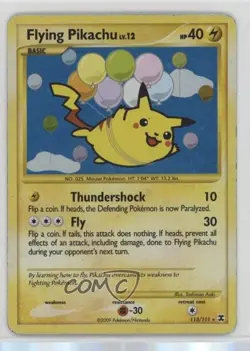 Flying Pikachu (Holo) Pokemon Platinum Rising Rivals #113 2009 - Image 1