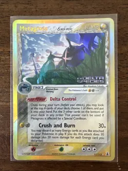 Pokemon TCG Metagross Delta Species Stamped Reverse Holo 11/113 MP/HP Crease - Image 1