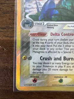 Pokemon TCG Metagross Delta Species Stamped Reverse Holo 11/113 MP/HP Crease - Image 4