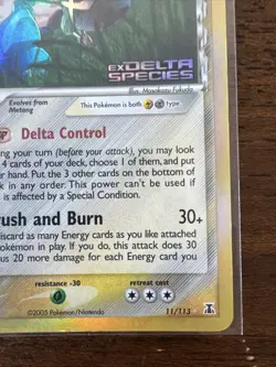 Pokemon TCG Metagross Delta Species Stamped Reverse Holo 11/113 MP/HP Crease - Image 5