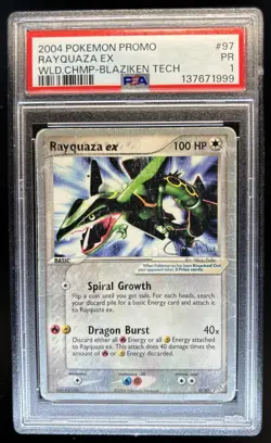 2003 Pokemon EX Dragon Rayquaza Holo #97/97 PSA 1 - Image 1