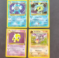 1999 Pokemon Vintage Holo Lot - Poliwrath/Gyarados/Hypno/Aerodactyl - [NM/LP] - Image 1