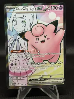 2025 Pokemon LILLIE'S CLEFAIRY EX #173/159 JTG Double Rare - Never Played 💎 - Image 1
