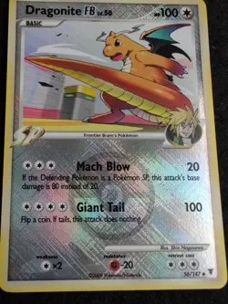 Pokemon Platinum Supreme Victors Dragonite FB Crosshatch Holo League Promo - Image 4