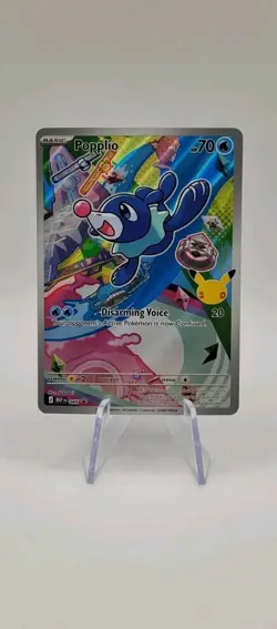 Pokemon TCG: Popplio MEP 045 Partner Illustration Promo 30th Anniversary - NM - Image 1