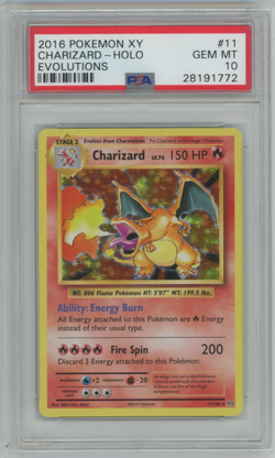 2016 POKEMON XY EVOLUTIONS #11 CHARIZARD HOLO PSA 10 GEM MINT - Image 2