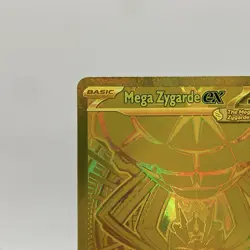 Pokemon TCG Mega Zygarde EX Gold Full Art Holo POR 124/088 Hyper Rare Gold - Image 3