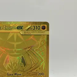 Pokemon TCG Mega Zygarde EX Gold Full Art Holo POR 124/088 Hyper Rare Gold - Image 4