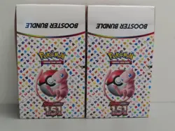 (2) Lot 2023 Pokemon Scarlet & Violet 151 Sealed Booster Bundle Display Box - Image 1