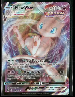 2021 Pokemon Mew VMAX Sword & Shield Fusion Strike Ultra Rare Holo #114 - Image 1
