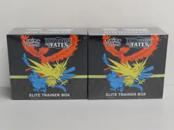 (2) Lot 2019 Pokemon Sun & Moon Hidden Fates Sealed ETB Elite Trainer Box - Image 1