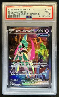 2023 Pokemon Iron Valiant ex Special Illustration Rare #249/182 PSA 9 - Image 1