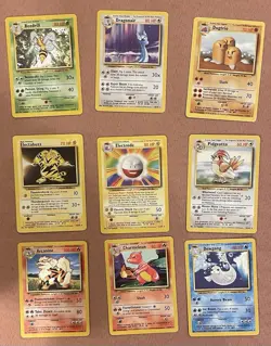 Pokemon TCG Base Set Unlimited Non-holo Full set with energy 17-102/102 NM-MP - Image 1