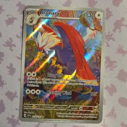Pokemon Braviary 214/191 Sv08 Surging Sparks Illustration Rare Holo 130 HP 2024 - Image 1