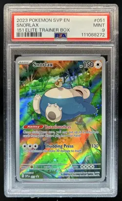 2023-25 Pokemon SV Black Star Promos Snorlax #051 PSA 9 - Image 1