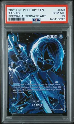 2025 One Piece OP12 En Tashigi Special Alternate Art #050 PSA 10 Gem Mint - Image 1