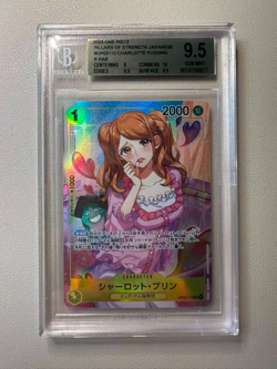 2023 One Piece Japanese OP03-112 Charllotte Pudding R Alt Art BGS 9.5! - Image 1