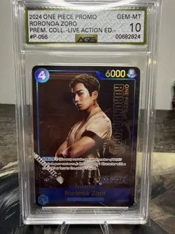 RORONOA ZORO 2024 ONE PIECE CCG LIVE ACTION PROMO P-056 AGS 10 - Image 1
