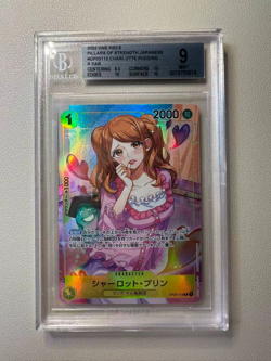 2023 One Piece Japanese OP03-112 Charllotte Pudding R Alt Art BGS 9 - Image 1