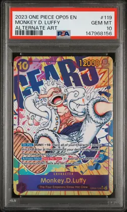 2023 ONE PIECE OP05-AWAKENING OF THE NEW ERA #119 MONKEY D. LUFFY PSA 10 - Image 1