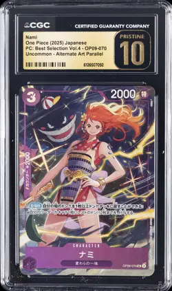 2025 ONE PIECE JPN PC: BEST SELECTION VOL. 4 #OP09-070 NAMI CGC 10 PRISTINE - Image 1
