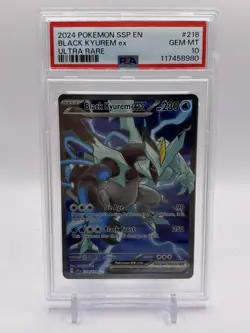 2024 POKEMON SSP EN-SURGING SPARKS ULTRA RARE #218 BLACK KYUREM EX PSA 10 - Image 1