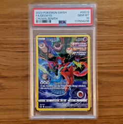 2023 POKEMON SWORD & SHIELD CROWN ZENITH #GG12 FULL ART/DEOXYS PSA 10 - Image 1