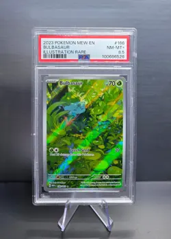 2023 Pokemon 151 Bulbasaur 166/165 FA Illustration Rare PSA 8.5 (893) - Image 1