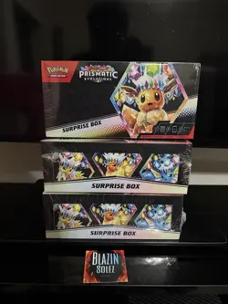 Pokemon Prismatic Evolutions Surprise Box New Sealed SET OF 3 - Image 1