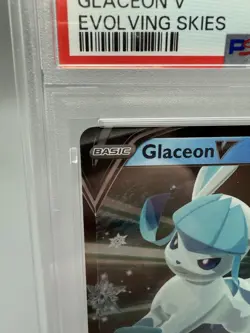 2021 POKEMON SWSH EVOLVING SKIES 040/203 GLACEON V PSA 10 LOW POP GEM MINT - Image 2