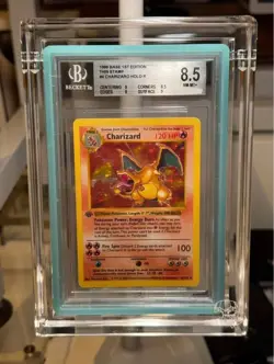 Pokemon BGS 8.5 First Edition Base Set Shadowless Charizard - Image 1