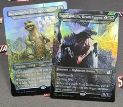 MTG Set of 2 FOIL- DAMAGED -Ikoria: Lair of Behemoths Godzilla Series Magic Card - Image 1