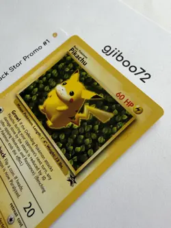 Pokemon IVY Pikachu Black Star 1 - League Promo Exclusive WotC - 1999 Card NM NP - Image 3