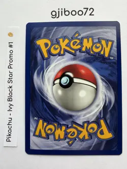 Pokemon IVY Pikachu Black Star 1 - League Promo Exclusive WotC - 1999 Card NM NP - Image 4