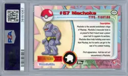 1999 TOPPS POKEMON TV RAINBOW FOIL #67 MACHOKE PSA 9 - Image 2