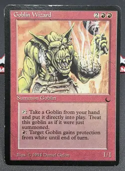 MTG Goblin Wizard- DAMAGED -The Dark Magic the Gathering Card #069 - Image 1