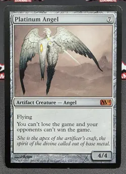MTG Platinum Angel- DAMAGED -Magic 2011 Magic the Gathering Card #212 - Image 1