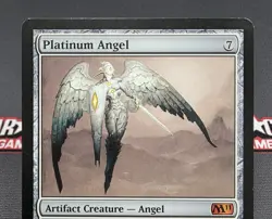 MTG Platinum Angel- DAMAGED -Magic 2011 Magic the Gathering Card #212 - Image 3