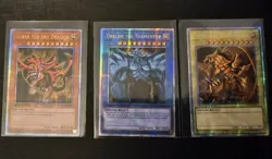 EGYPTIAN GOD CARDS OBELISK SLIFER RA LC01 Quarter Century Secret Rare Yugioh TCG - Image 1