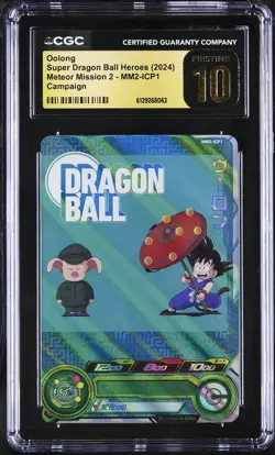 CGC 10 Oolong MM2-ICP1 Meteor Mission 2 Super Dragon Ball Heroes Card TCG 063 - Image 1