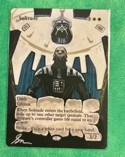 Solitude Vader Altered Art Magic The Gathering Mtg Hand Painted Card - Image 1