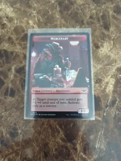 MTG FOIL {Blood Token} 0002 {Mercenary Token} 0010- The Big Score OTJ - Image 1