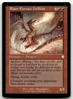 Blast-Furnace Hellkite (Retro Frame) #12 (NM) Brothers' War BRC Magic MTG - Image 1
