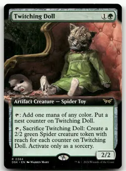 Twitching Doll (Extended Art) #384 (NM) Duskmourn DSK Magic MTG - Image 1