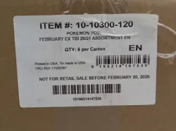 2026 Pokemon Mega Charizard Tin Factory Sealed Box Case - Image 1