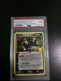 Pokemon TCG Greninja Gold Star SWSH144 PSA 9 Celebrations Promo Card - Image 3